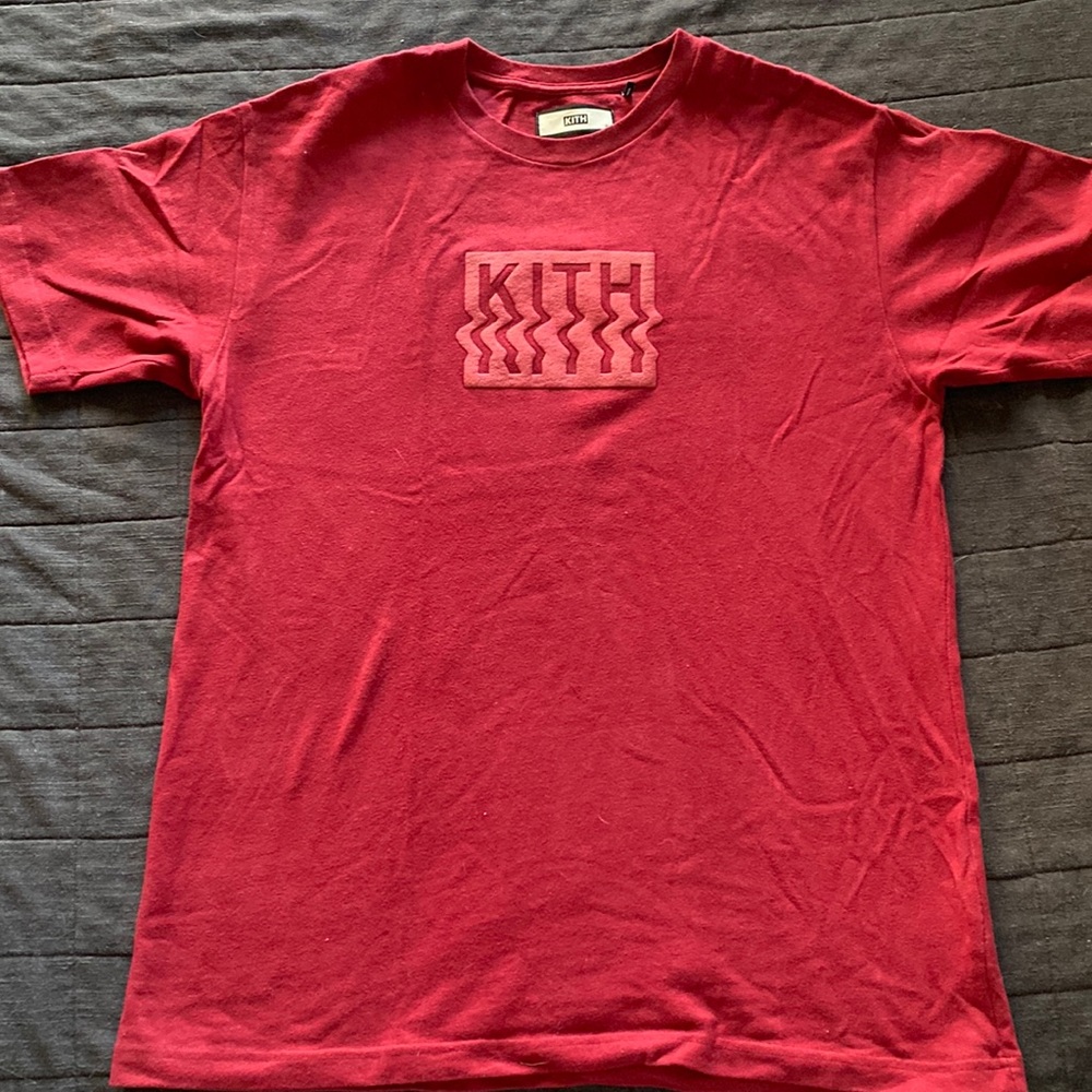 KITH wave shirt red